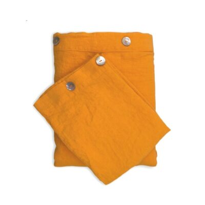 Kopfkissenbezug 100% Leinen "Stonewashed" 220±9 g/m2 , Neon Orange